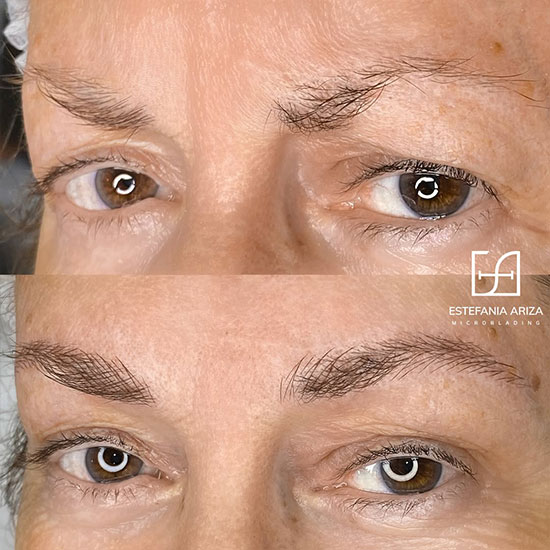 micropigmentación de cejas en pieles maduras